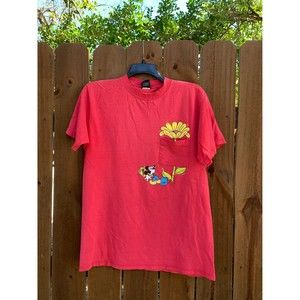 Vintage 90s Mickey Mouse Giant Flower Mickey Unlimited T-shirt By Disney Size L